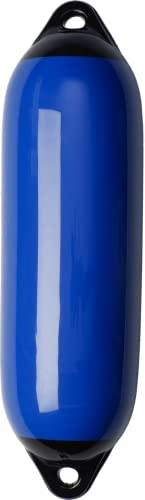 Seilflechter - Aufblasbarer Fender 150 x 580 mm in Blau, Langfender mit 2 Augen, für Boot & Yacht
