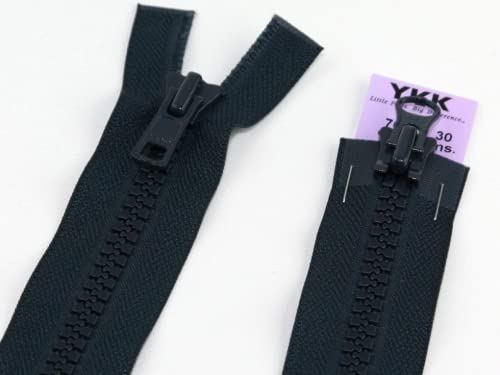 YKK Vislon Zwei-Wege-Reißverschluss, offenes Ende, 70 cm, dunkles Marineblau