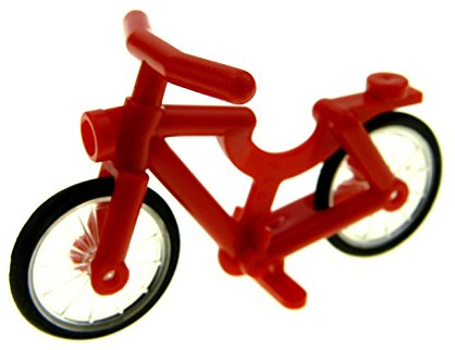 Lego® City Classic - 1 Rotes Fahrrad für Minifiguren - Bike Zubehör für Lego® Minifiguren - Kompatibel mit Allen Lego® Sets