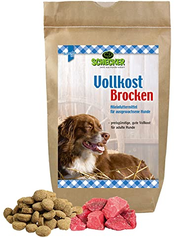 Schecker Vollkost Brocken mit Fleisch - Trockenfutter - eine leckere Vollnahrung für Jederhund - 3 kg