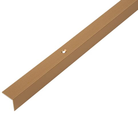 Alberts 476861 Treppenkanten-Schutzprofil | Aluminium, goldfarbig eloxiert | 1000 x 20 x 20 mm