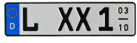 KFZ-Kennzeichen Saison EU 320 x 110 mm, reflektierend, Autoschilder mit Wunschkennzeichen