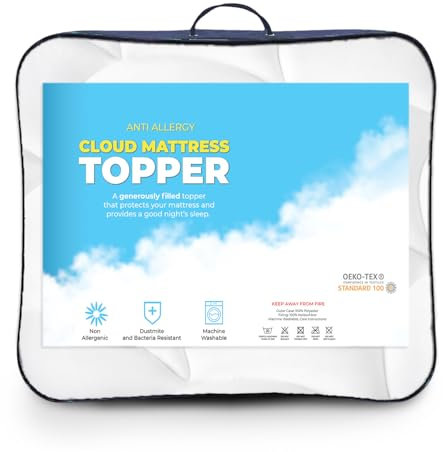 Sweet Dreams Luxury Double Bed Orthopaedic Anti Allergy Mattress Topper Quilted Cloud Filled Mattress Protector Hotel Quality