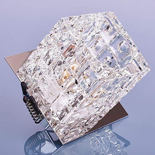 Glas Einbaustrahler mit G9 Fassung 230V Spot Deckenleuchte Deckenspot Einbauleuchte Kristall Einbauspot, Design 10