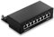 deleyCON CAT 6 Patchpanel Verteilerfeld 8 Port - Desktop & Wandmontage - Geschirmt - 8x RJ45 Buchse - TIA568A TIA568B Schwarz