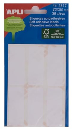 Apli 2677 – Blister Etiketten adherentes starke , 36 Stück