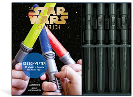 Star Wars Kochbuch Eisschwerter incl. 4 Lichtschwert Eisformen 30 Rezepte 64 Seiten