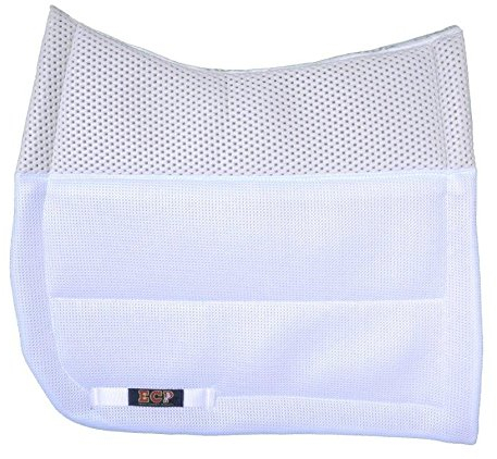 ECP Equine Comfort Products Grip Tech rutschfeste englische Dressur-Schabracke, Weiß
