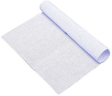 JJ Prime® – 100x110cm große Größe Baumwolle Aida 14 Zählung Kreuzstich Stoffstickerei | Handarbeiten DIY Handwerk | Kreuzstich-Zubehör | Aida Stoff, weißer Kreuzstichstoff (39 x 43)