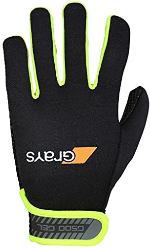 Grays G500 Gel Hockey Gloves - Black/Neon Yellow (2016/17) - X Small, Black/Yellow by Grays