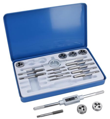 AB Tools Juego de machos de roscar y terrajas BSF 20pc fino estándar británico 3/16 - 1/2 TE Whitworth741