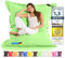 Giant Bean Bag Chair XXL Indoor and Outdoor Living Room Balcony Garden Bean Bag 400L Giant beanbag seat Cushion Chair for Children & Adults 180 x 140cm (Nylon, Green)