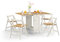 Julian Bowen Juego de comedor compacto Savoy, blanco/natural
