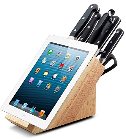 CS Kochsysteme 003159 Schneidwaren, Edelstahl, 8-teilig, schwarz, 38 x 28,3 x 39,4 cm,