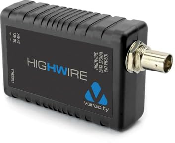 veracity VHW-HW Highwire Ethernet Over Coax Converter, Black