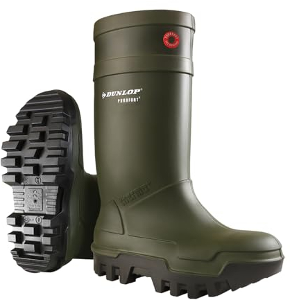 DUNLOP Protective Footwear, C662933, Purofort Thermo+ Full Safety, Verde Scuro/Nere, Taglia 41 EU
