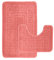 EDS Luxury 2 Piece Greek Bath Mat Set Non Slip Ultra Soft Bathroom Mats Water Absorbent Bath Mats Machine Washable Rug Toilet Mat for Bathroom Floor (Pink)
