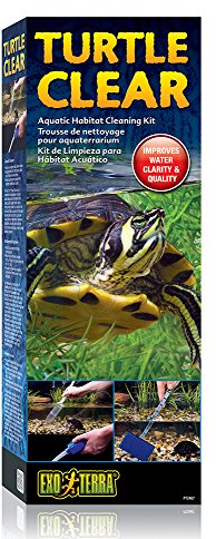 Exo Terra Turtle Clear, Reinigungsset für Aqua-Terrarien, mit 2 in 1 Algenentferner, Kiesreiniger, Kiesschutz, Reinigungsrohr, Schlauch