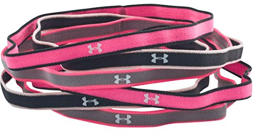 Under Armour Mini Headband - 6-Pack - Women's Pink Punk/Phantom Gray/White, One Size