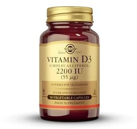 Solgar Vitamin D3 Vegetable Capsules, 50 Count