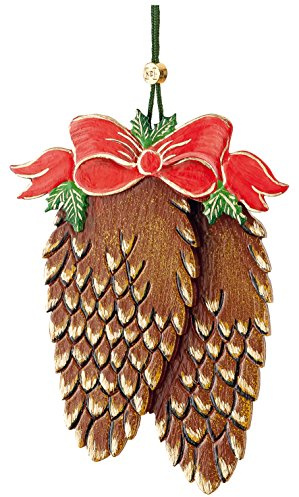 Hubrig Baumbehang Tannenzapfen mit Schleife, 10cm hoch, Neuheit 2015