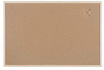 Bi-Office Korktafel / Pinnwand mit Holzrahmen- 5 Größen wählbar - 90 x 60 cm