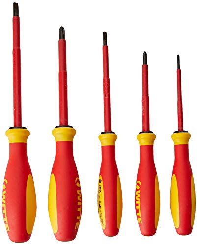 Witte PROTOP II VDE - Juego de 5 destornilladores para usar hasta AC 1000 V (Planos + PH)