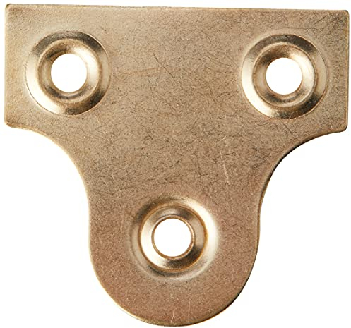 Merriway BH02761 (25 Pcs) Round Glass Mirror Picture Hanging Plate, 50mm (2 inch) Brass Plated - Pack of 25 Pieces