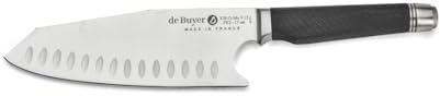 De Buyer - Couteau de Chef asiatique FK2 en acier inoxydable - Longueur 17 cm -, Noir
