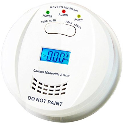 Heiman Détecteur indépendant de monoxyde de carbone CO alarme écran LCD Piles 3 V HM-723ESY