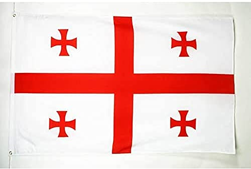 AZ FLAG - Flagge Georgien - 90x60 cm - Georgische Fahne 60 x 90 Cm Feiner Polyester - Flaggen