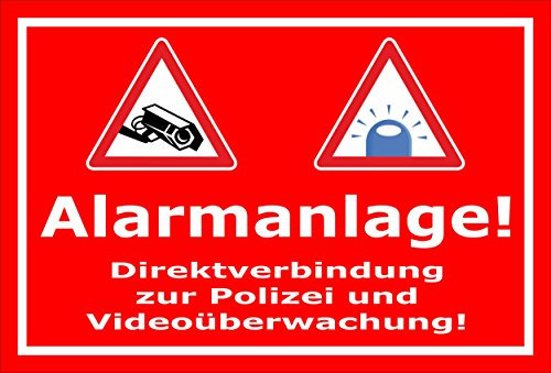 Melis-Folienwerkstatt Aufkleber – Alarm-anlage - 60x40cm – S00348-005-D 20 VAR