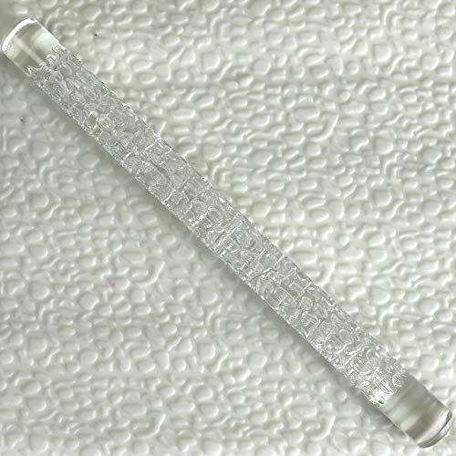 Texture Embossing Acrylic Rolling Pin for Cake Decorating (Leather 6)
