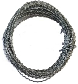Battlefield Model Barbed Wire - 3M Metal Razor Wire for Miniature Bases and Wargame Terrain