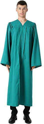 IvyRobes Adults Choir Robe Clergy Confirmation Baptism Robe Church Costume Priest Pastor Preachers Emerald M