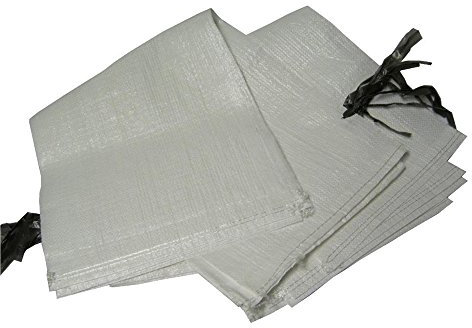 12 x White Woven Polypropylene Sandbags Sacks Flood Defence Sand Bags by SANDBAGS