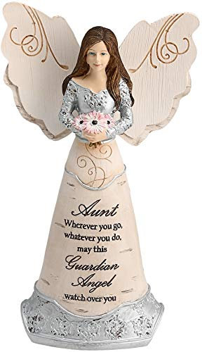 Pavilion Gift Company Elements Aunt Guardian Angel Figurine, 6, Purple