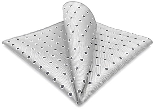 S&W SHLAX&WING Grau Punkte Herren Einstecktücher Seide Classic