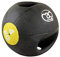 Yoga-Mad BBE Medizinball mit Zwei Griffen schwarz schwarz 4 kg