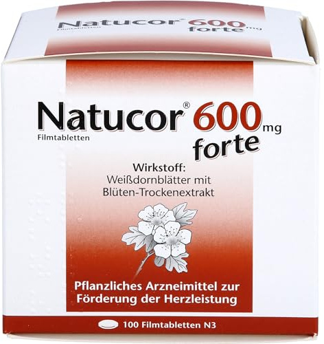 Natucor 600 mg forte Filmtabletten zur Förderung der Herzleistung, 100 St. Tabletten