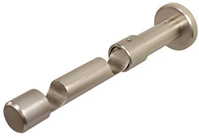 Gardinenstangen Wandhalter 2-läufig mit Schraubkappe für 20 mm Durchmesser in Farbe Edelstahl