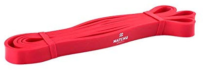 MATCHU - Widerstandsband - Klimmzug-Widerstandsband - Powerband - Fitness-Gummiband - Orange - Widerstand zwischen 2kg und 22kg - Leicht zu tragen - 1 Meter (Rot - 11-29 KG (21 MM))