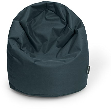 BuBiBag Sitzsack für Kinder in Tropfenform mit ÖKOTEX 100 - Outdoor Sitzsack oder als Indoor Gaming Sitzsack, Kindersitzsack für das Kinderzimmer, gefüllt mit EPS-Perlen (schwarz)