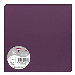 Clairefontaine 11121C - Packung mit 25 Karten Pollen, viereckig 16x16cm, 210g, Cassis, ideal für Ihre Einladungen und Korrespondenz, 1 Pack