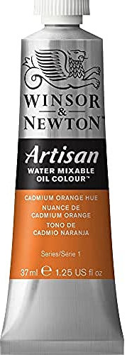 Winsor & Newton Huile Diluable à l’eau Artisan - Couleurs à l'huile Pour les Arts Plastiques - Sans Solvants, Se Diluer à l’eau, Tube de 37ML, Couleur Nuance de Jaune de Cadmium Orange