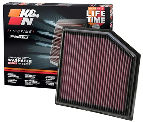 K&N Tauschluftfilter kompatibel mit Lexus IS250/IS300H/IS350 2013-2016 / GS350/GS450H 2013-2016 / GS460 4.6L V8 2008-2011 / RC350 2015- / Toyota RAV4 2.2D 2013-2015 (33-2452) | Kompatibel mit: LEXUS GS, IS C, IS III, RC, TOYOTA RAV 4 III, RAV 4 IV