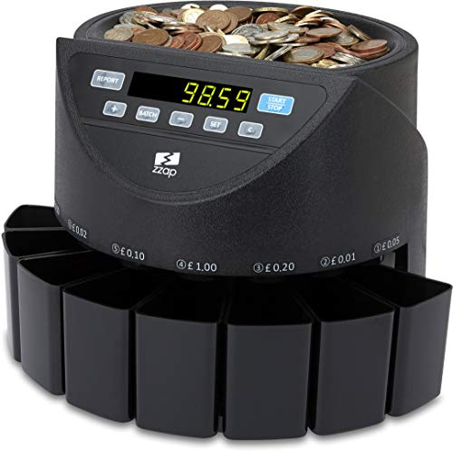 The ZZap CS20 Compteur automatique de pièces de monnaie et trieur britannique 220 pièces par minute