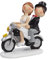 1 X Hochzeit Dekoration Figurine jeunes mariés sur moto Idéale pour décorer tables gâteaux et pièces montées