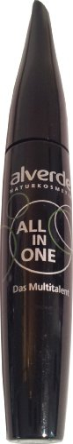 alverde NATURKOSMETIK Wimperntusche Mascara All in One 010 Schwarz, 1 x 12 ml