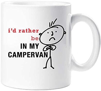 60 Second Makeover Limited Men's I'd Rather Be in My Campervan Mug Gift Campervan Essentials Camper Van Mug - Perfect Camper Van Accessories & Gifts for Motorhome Owners